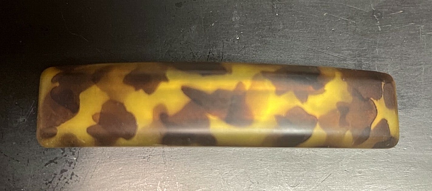 Pretty Translucent Faux Tortoise Shell Barrette 4… - image 1