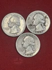 1940's Washington silver quarters lot of 3