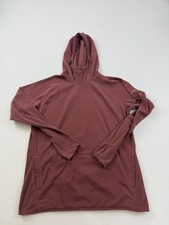 Columbia Hoodie Sweatshirt Womens Large Pink Fleece Pullover Thumbholes Pockets