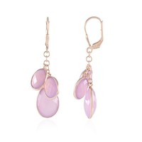 Cavill Ohrringe Lavendel Chalzedon 925 Silber RoséVergoldet 26,1Ct Damen