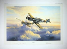 Robert Taylor ACE OF ACES World War II LE Art Print SIGNED Luftwaffe E. HARTMANN