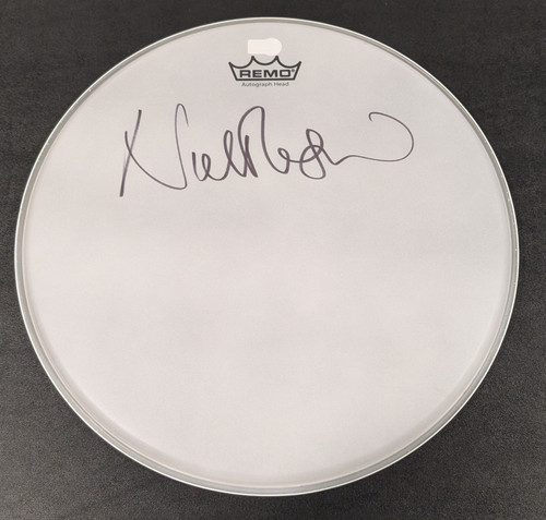 PINK FLOYD NICK MASON firmato autografo DRUMHEAD BECKETT (BAS) FIRMA COMPLETA! - Foto 1 di 3