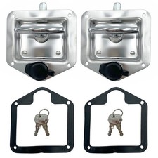 2 Pcs L8815 Tool Box Latch T Handle Latches with Lock Highly Polished Stainle...