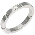 Silver ring with rectangular face, engraved with “Cartier” and “Mayon PANTHERE #53” in white gold text.