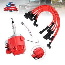 Hei Distributor Red Wires For Jeep Cj5 Cj7 Inline 6 232 258 4.2l 6 Cyl Engine