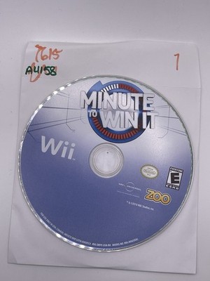 Minute to Win It (Nintendo Wii, 2010) Disc Only - No Tracking 7615