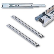 1 Paar Teleskop Schubladenschienen Vollauszug Kugelgelagert Silber 30kg 25–110cm