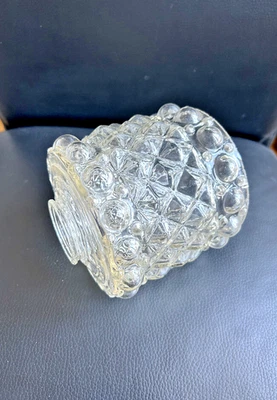 GLOBE EN VERRE EPAIS ORIGINAL ART DECO POUR LAMPE, APPLIQUE - Photo 1/3
