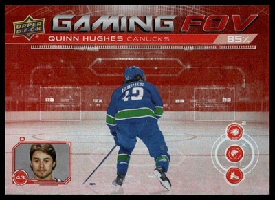 Quinn Hughes 2024-25 Upper Deck #GFOV-21 Gaming FOV Vancouver Canucks