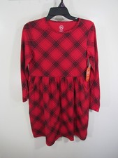 New Wonder Nation Long Sleeve Play Dress Size XXL 18 Girls Red Pockets