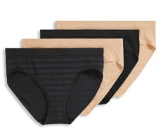 Jockey Women's Panties Sz L Seamfree Hi-Cut Panty Black A675042