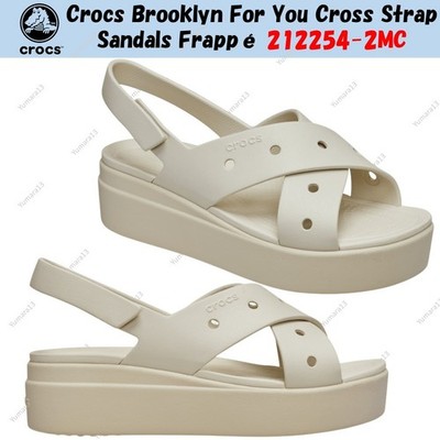Crocs Brooklyn For You Cross Strap Sandals Frappé 212254-2MC Unisex Size