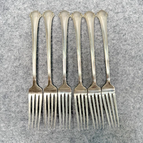 Towle Chippendale Sterling Silver Dinner/Place Forks w/B Monogram Set of 6