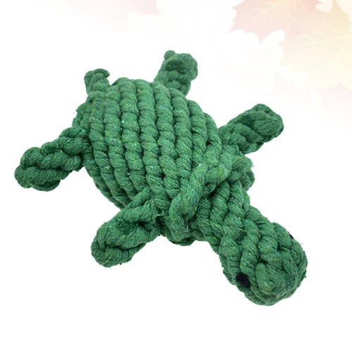 Green Hair Turtle Cotton Rope Toy Small Puppy Toys Dog Teeth Cleaning - Picture 12 of 12