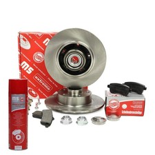 Bremsscheiben + Bremsbeläge + Bremsenreiniger hinten für RENAULT MEGANE, SCENIC