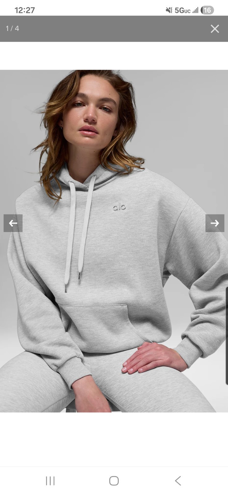 Womens Alo Yoga Pullover Hoodie