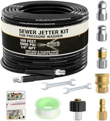 #ad Hydro Jetter Hydro Jet Hydrojet Sewer Jetter Kit for Pressure Washer Water J $79.86