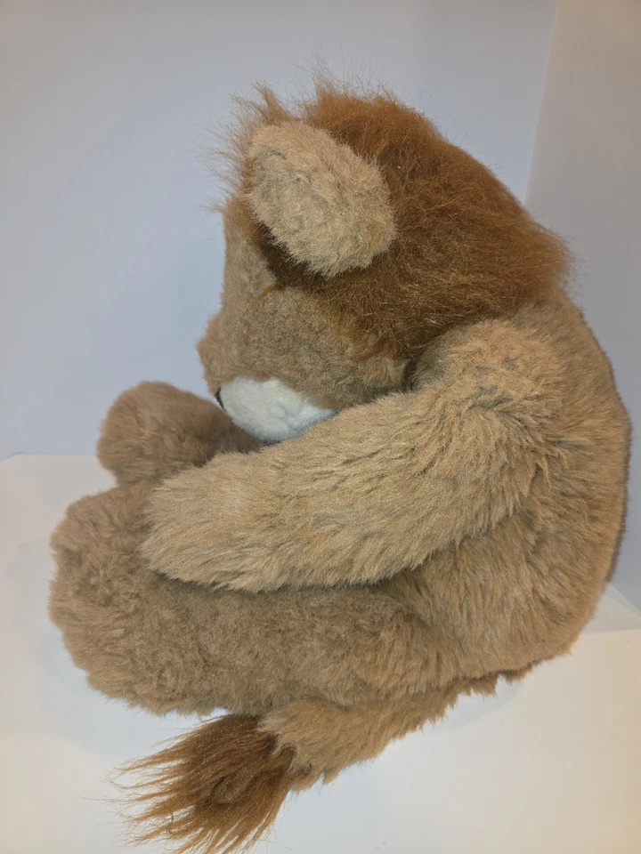 Commonwealth Large Floppy Lion Plush 28" 1993 Weighted Heavy Sitting Tan Brown - Image 3 of 4
