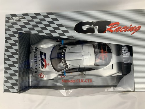 Maisto 1:18 Mercedes CLK-GTR GT Racing Warsteiner auto pressofusa argento nuova con scatola - Foto 5 di 10