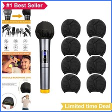 Disposable Microphone Covers 200 Pack Non-Woven Elastic Band Handheld Mic