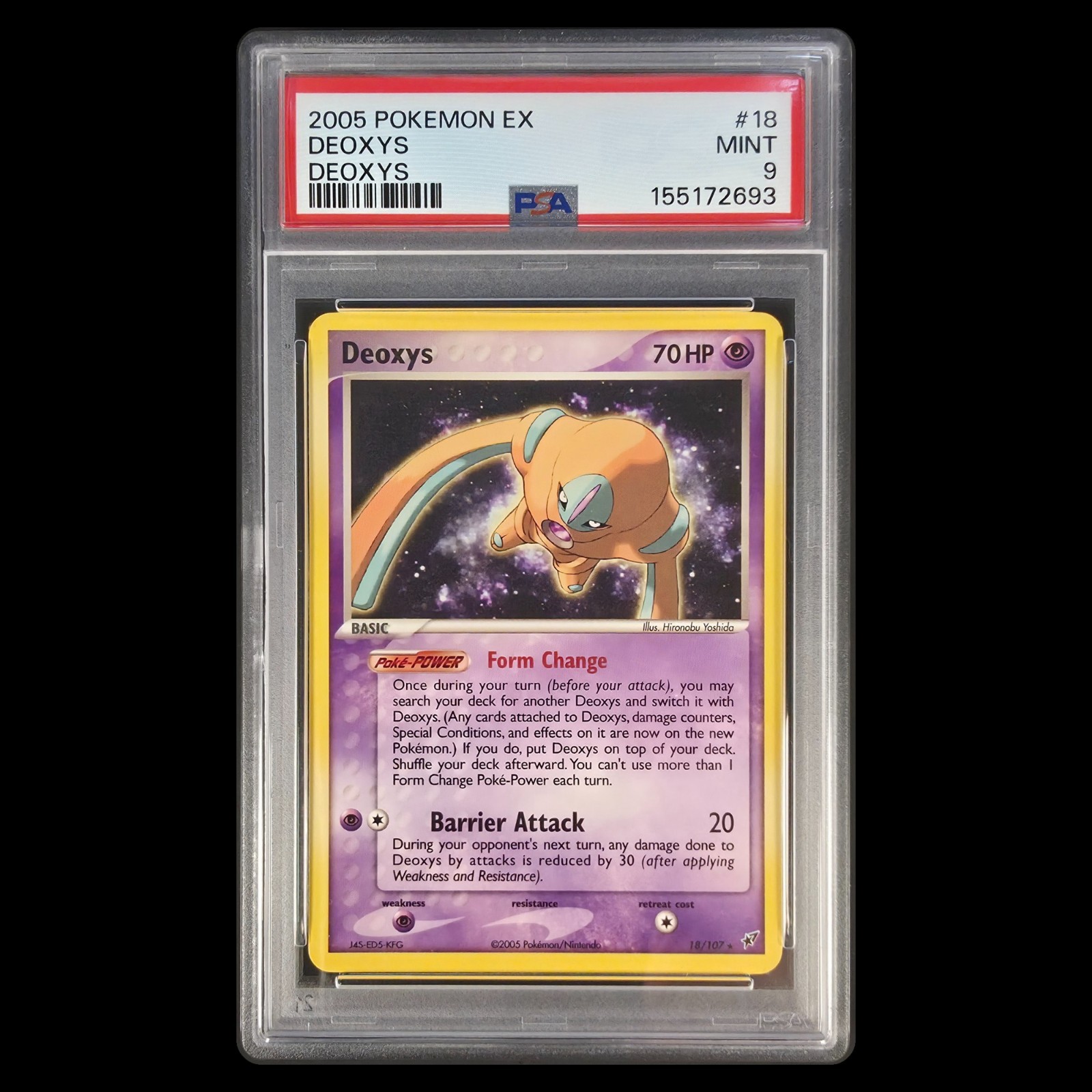 2005 POKEMON EX DEOXYS #18 DEOXYS PSA 9