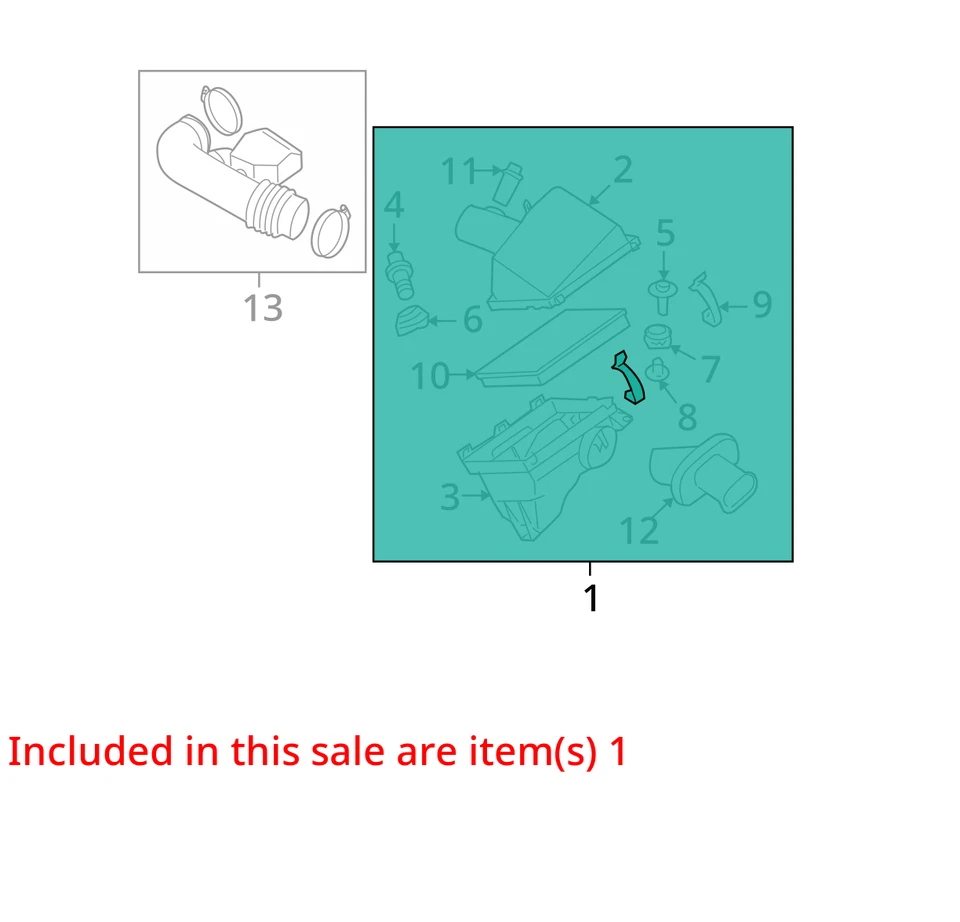 Used Air Cleaner Assembly fits: 2008 Nissan Pathfinder 6 cylinder 4.0 Grade C — 第 3/4 张图片