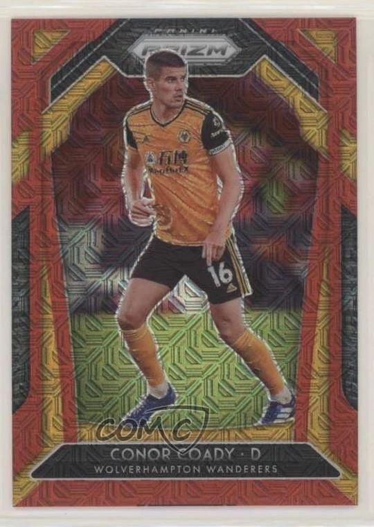 2020-21 Panini Prizm Premier League Red Mojo Prizm /135 Conor Coady #138