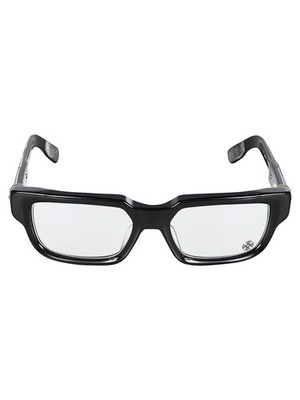 Chrom Herzen 2 dickes Brillengestell in Schwarz & 18K Gold - RAR