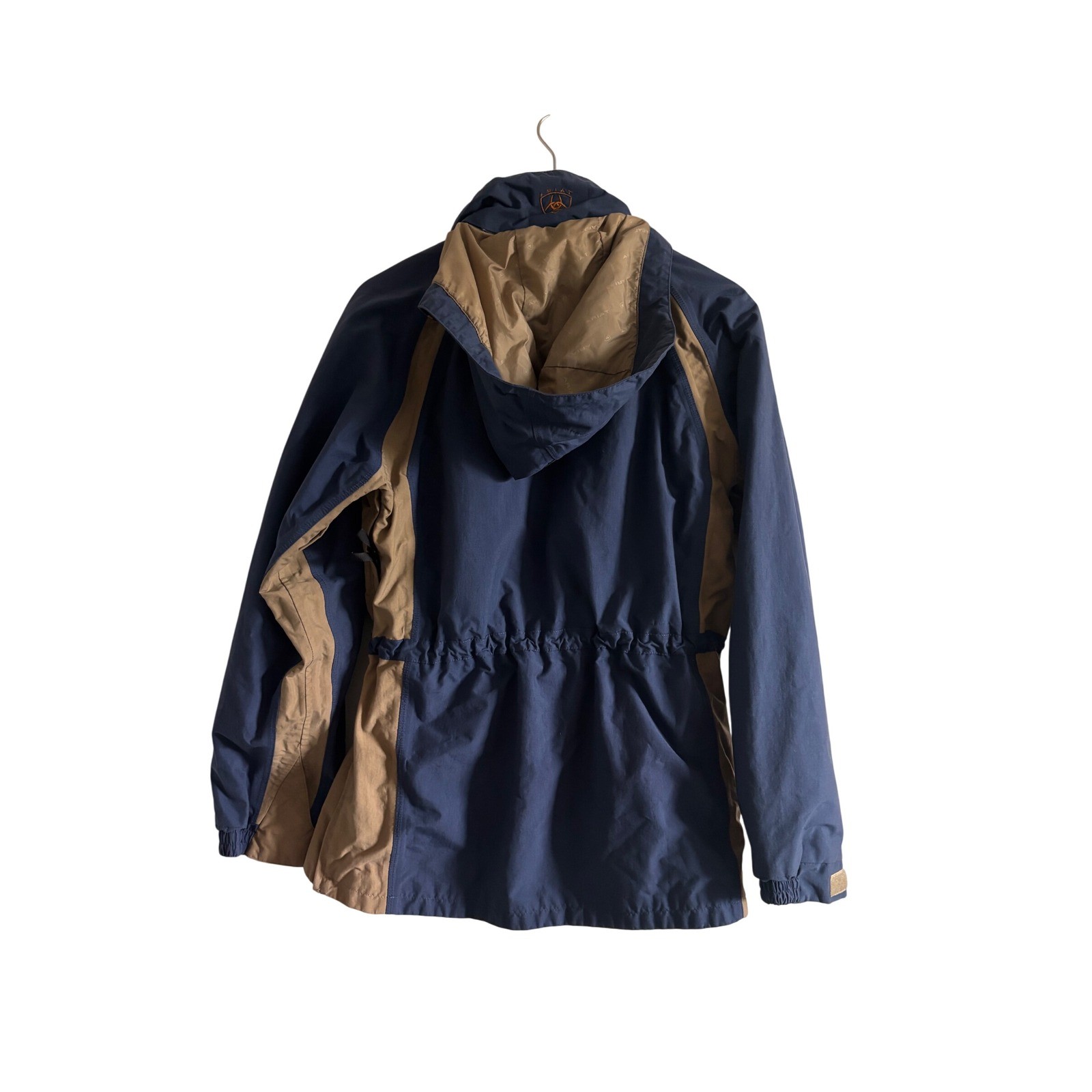 Ariat Womens Blue Tan Full Zip Hooded Jacket Size Medium