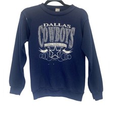 Vintage 1993 NFL Dallas Cowboys Blue Sweatshirt Pullover Sweater Football Kid's