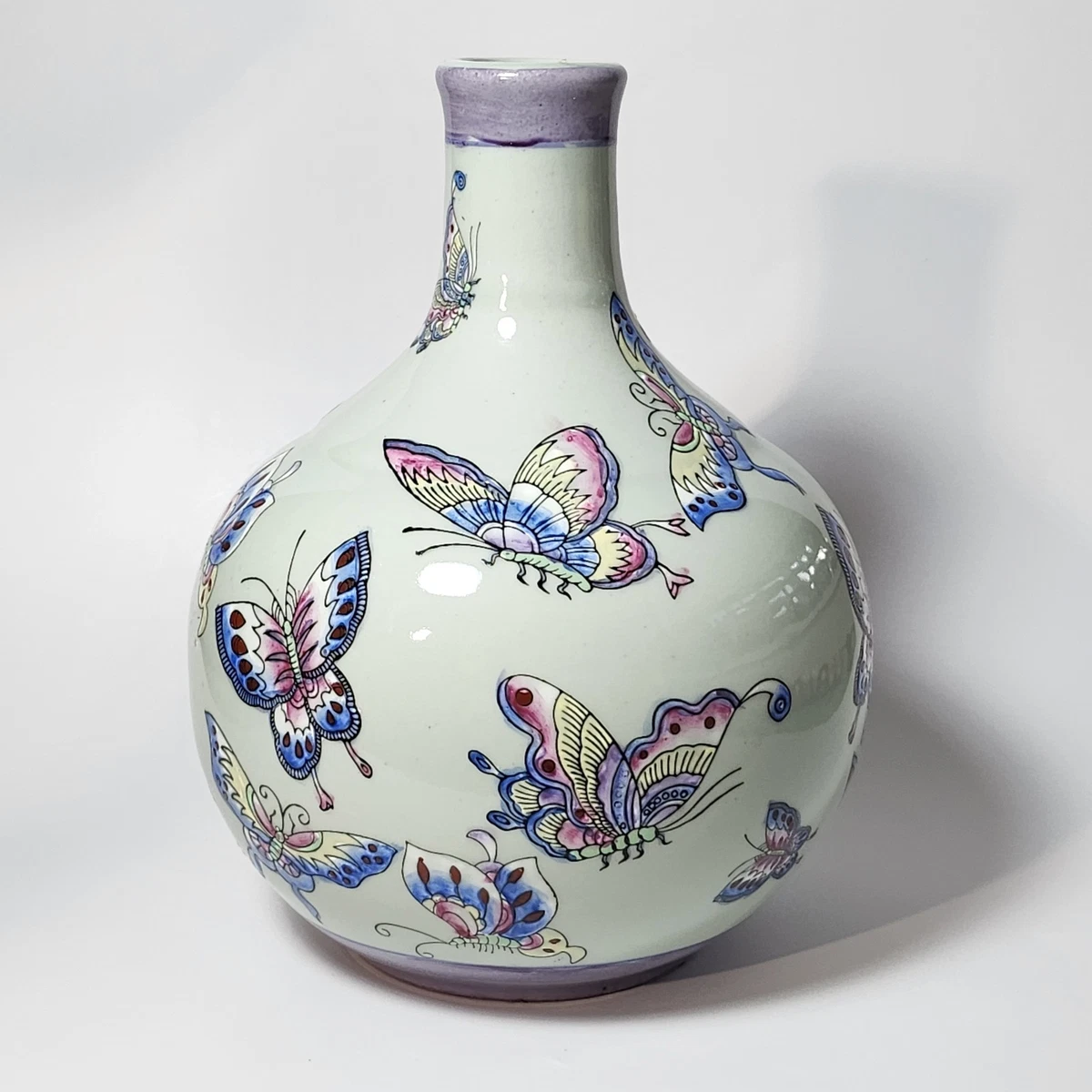 中国蝴蝶花瓶印第安纳收藏中国花瓶、罐子(1900-现在) | eBay