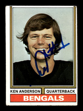 1974 Topps # 401 Ken Anderson Autograph Signed Auto Card (M2) Cincinnati Bengals