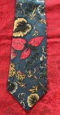 Gitman Brothers Giovanni Clothier Men's Silk Necktie Autumn Fall Leaves USA