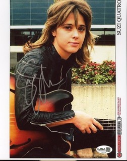 Suzi Quatro Musician Signed 8x10 Promotional Photo AUTO JSA COA