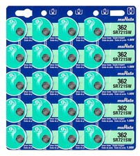 Murata 362 Battery SR721SW 1.55V Silver Oxide Watch Button Cell 20 Batteries 