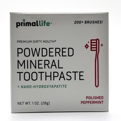 Primal Life Organics Dirty Mouth Toothpowder Peppermint nHA 1oz Fluoride-Free