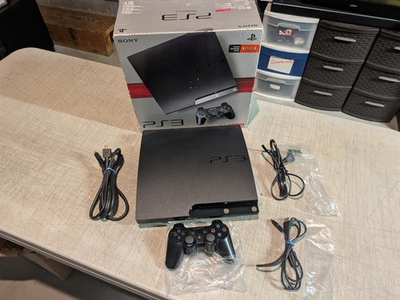 #ad PlayStation 3 Slim 250GB Console Bundle W Matching Serial Box 1 YEAR WARRANTY $229.99