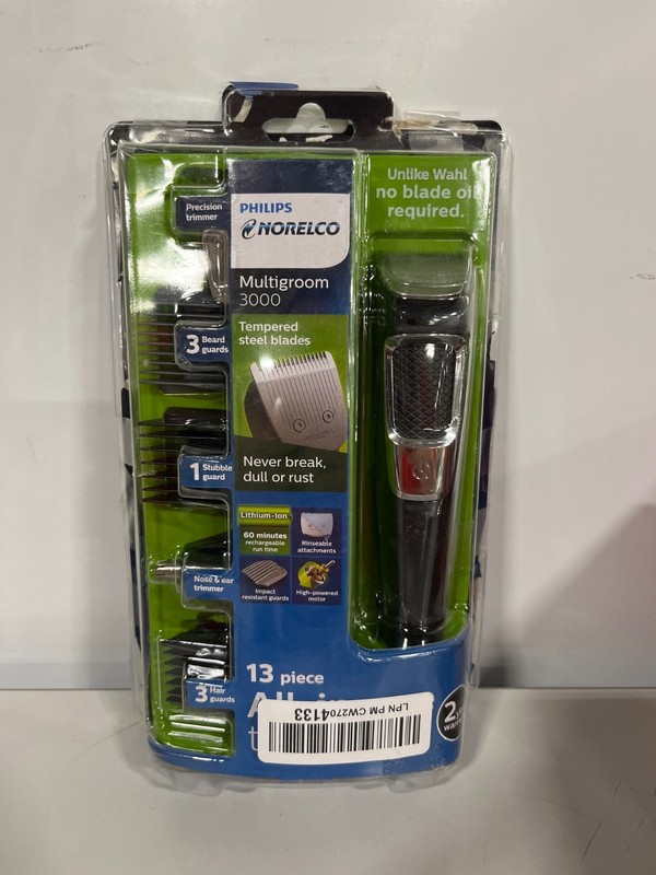 Philips Norelco MG3750 Multigroom All-in-One Beard Trimmer Series 3000 13 Piece