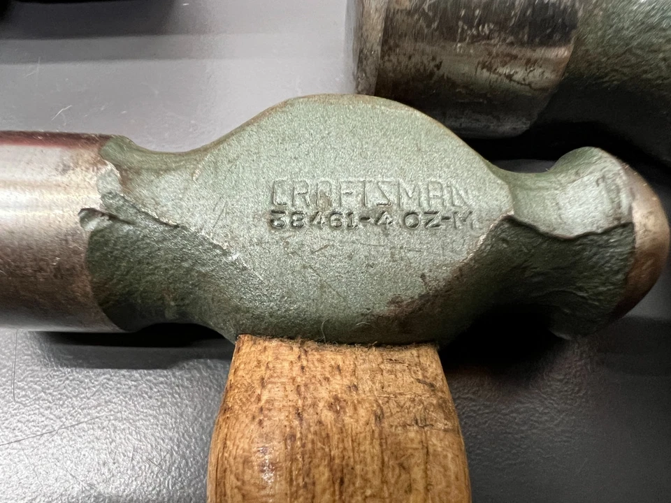 (l) DE COLECCIÓN ARTESANO PROFESIONAL 4 PIEZAS BOLA PEEN CARA SUAVE JUEGO DE MARTILLOS EN MUY BUENA CONDICIÓN EE. UU. Foto 4 de 4