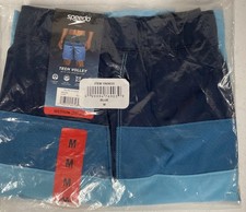 SPEEDO Men's Tech Volley Swimsuit MEDIUM Comfort Liner BLUE Swim Trunk Short NEW