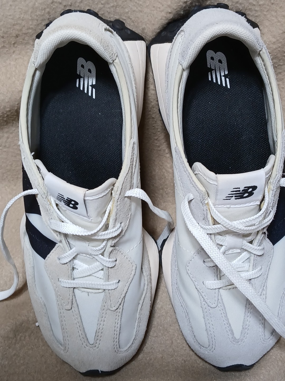 New Balance 327 GS327FE casual shoes Boys Size 5.5 One Gray One Tan - see Photos thumbnail 11