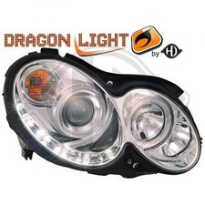 Diederichs Design Scheinwerfer Set klarglas/chrom Led für Mercedes CLK 02-09 ST