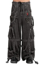 Tripp NYC Denim Strap Zip Off Pants Black Denim 