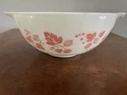 Vintage Pyrex Bowl With Handles, Pink Gooseberry 443, 2.5 Quart