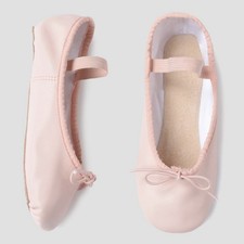 Danskin Pink Ballet Dance Shoes Girl  s Size 2 AdjustAdjustable Elastic Strap NEW