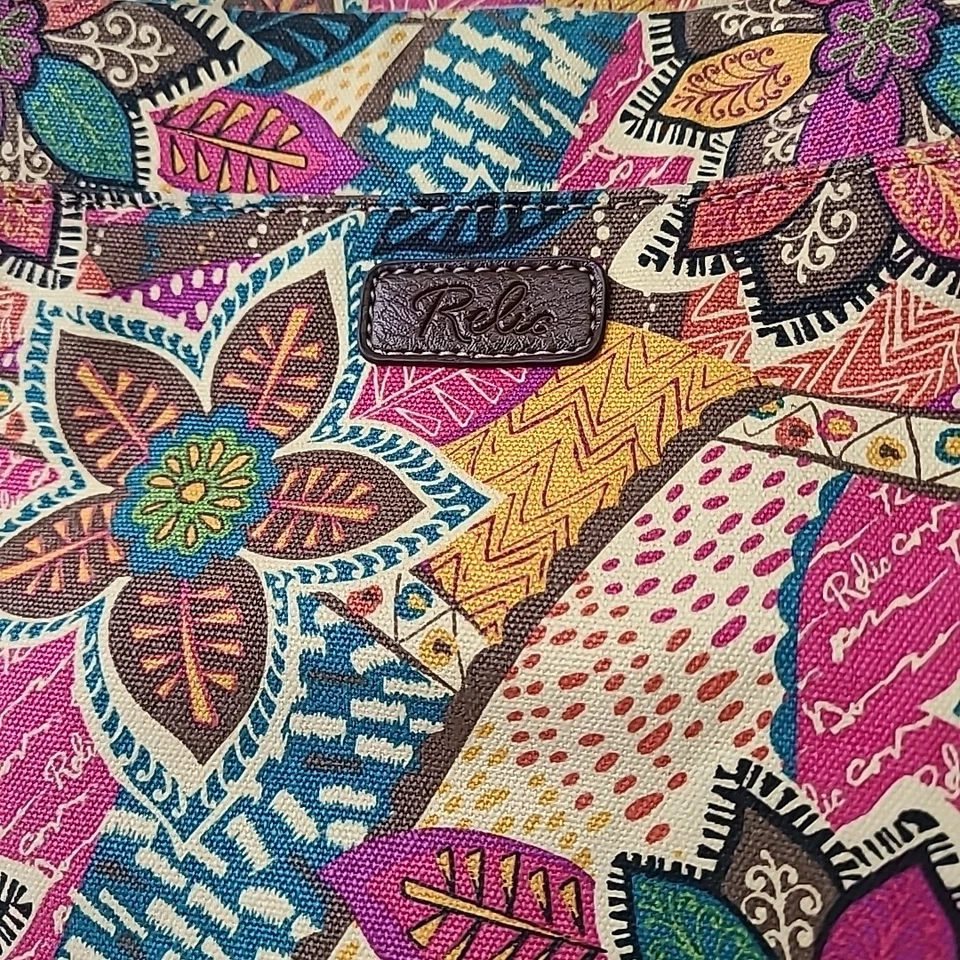 Relic Floral Canvas Crossbody/Shoulder Bag 9"x12"x2.5" - Image 4 of 4