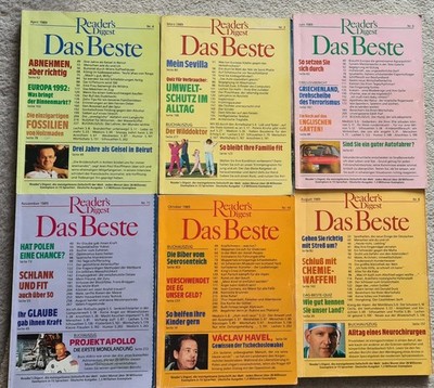 Readers Digest 1989 6 Stück