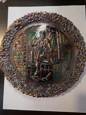 FENTON Vintage 1972 American Craftsman Series Carnival Glass #3 Collector Plate