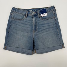 Old Navy Womens High Rise Wow Denim Shorts Cuffed Blue Size 8