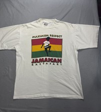 Vintage 1991 Jamaican Rastafari Maximum Respect Reggae T-Shirt XL